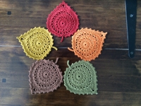 ravelry Katherine Laight Crochet Leaf Coaster